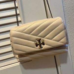 Tory burch mini Kira chevron crossbody handbag - white excellent condition